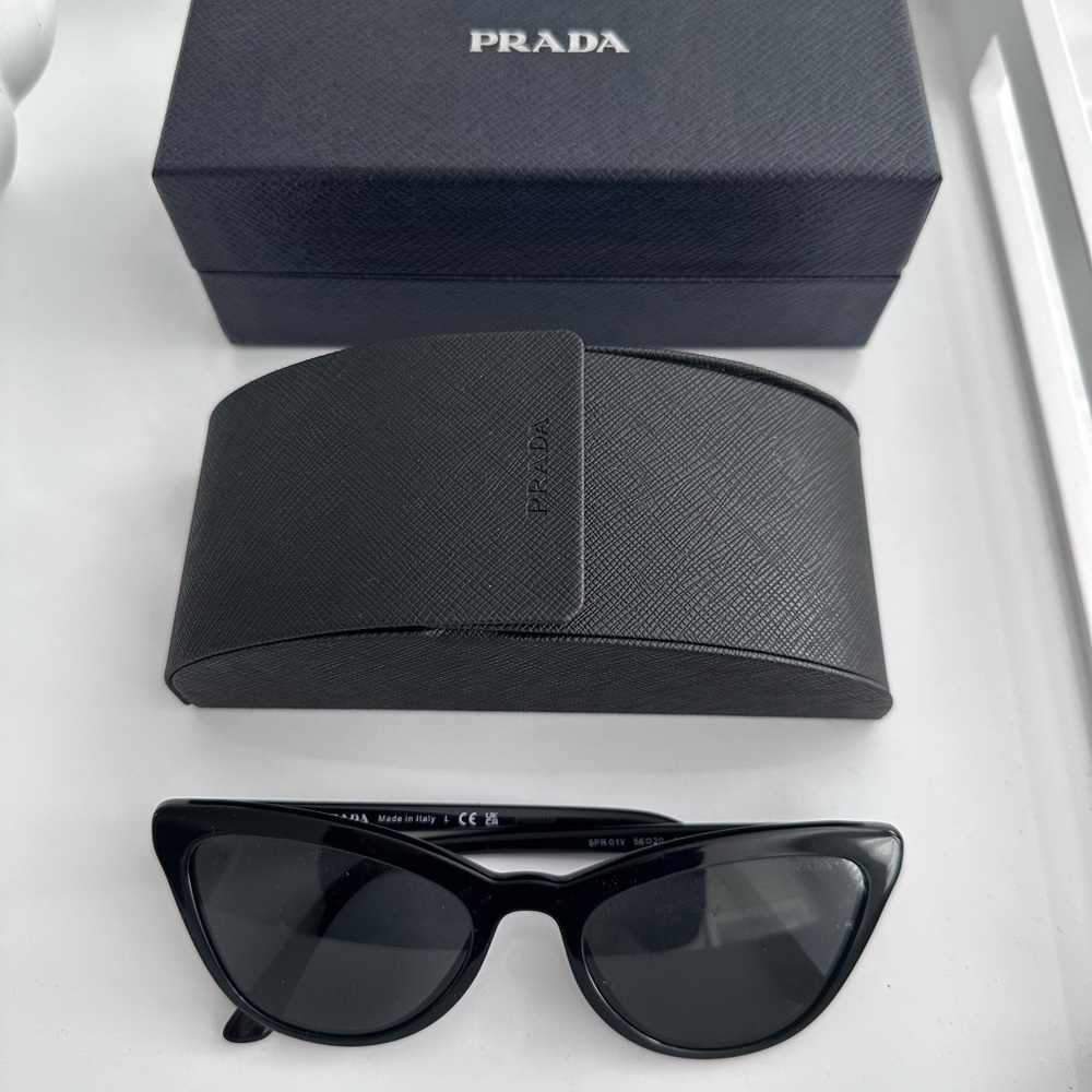 Prada Acetate Cat-Eye Sunglasses Black